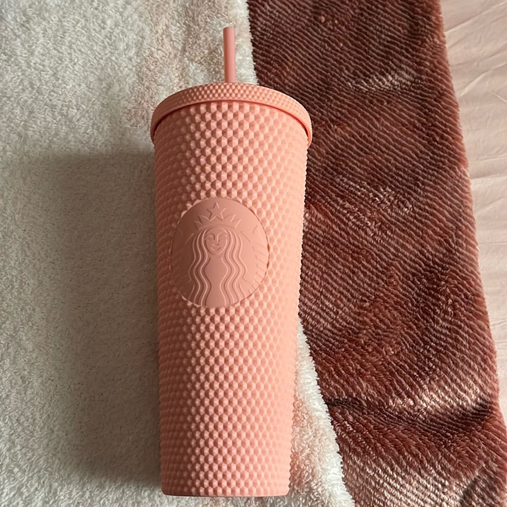Matte Pink Studded Starbucks Tumbler